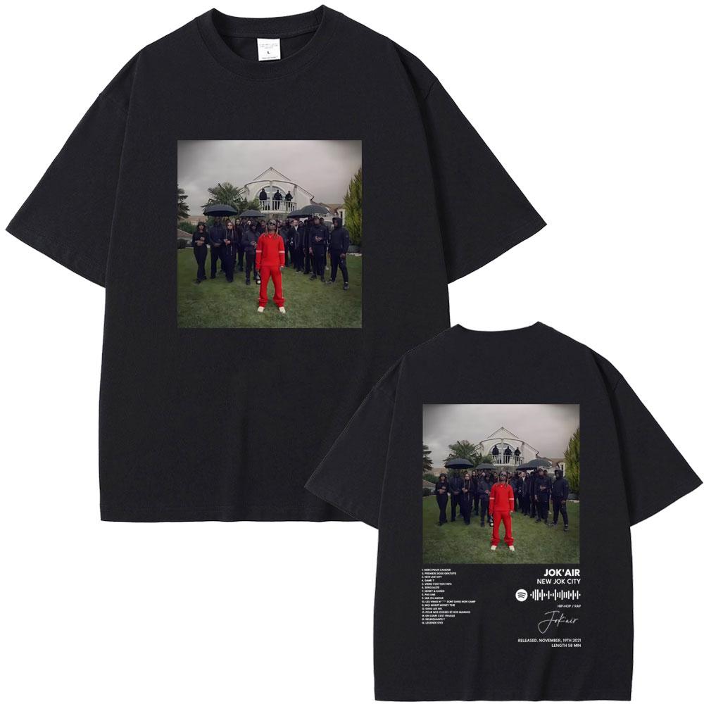 Rapper Jokair New Jok City Album Merch Tshirt Unisex Women Hip Hop Oversized T Shirt Male Fashion Hot Sale Short Sleeve Streetwear