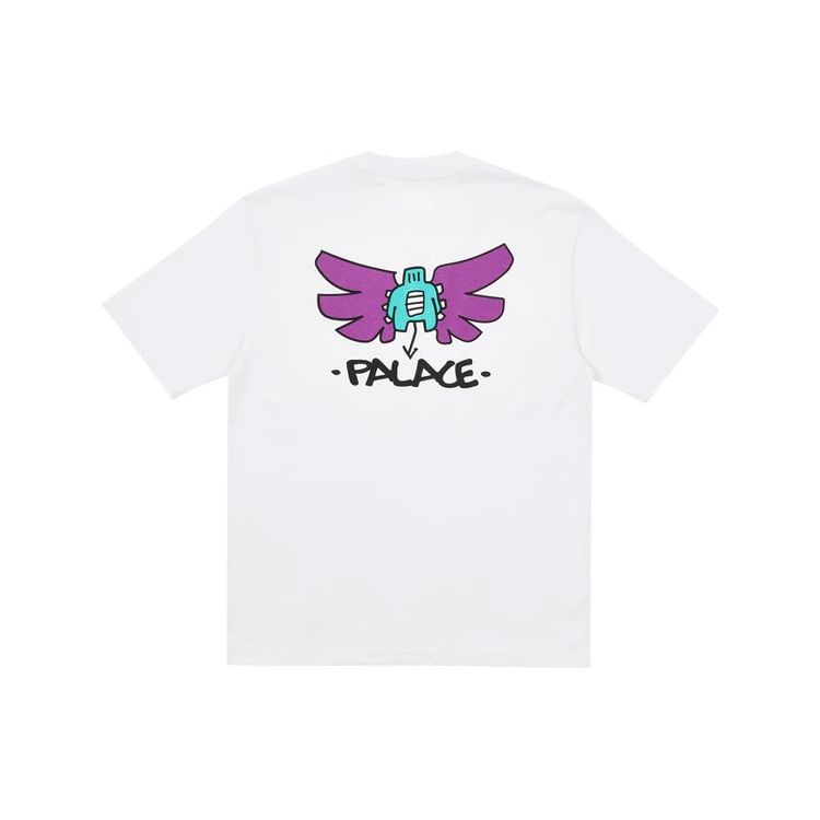 Palace Совместная футболка с короткими рукавами и принтом ангела из журнала X Slap Magazine, топы унисекс, белые P20TS253