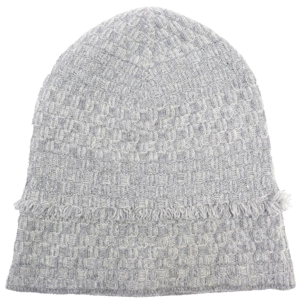 Отличная вязаная шапка CHANEL COCO Mark с бахромой, блестящая вязаная шапка-бини, кашемир 16B Б/У