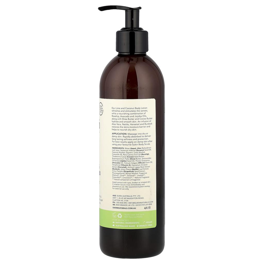 Hydrating Body Lotion, All Skin Types, Lime & Coconut, 500Ml (16.91Fl Oz)