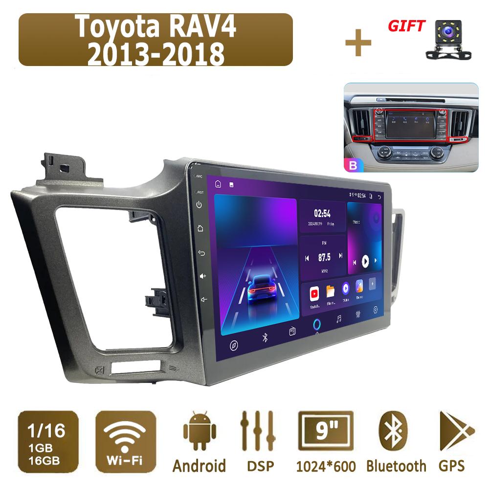 Android Car Radio For Toyota RAV4 2013-2018 Multimedia Player Head Unit Stereo GPS Navigation BT WIFI 1+16GB