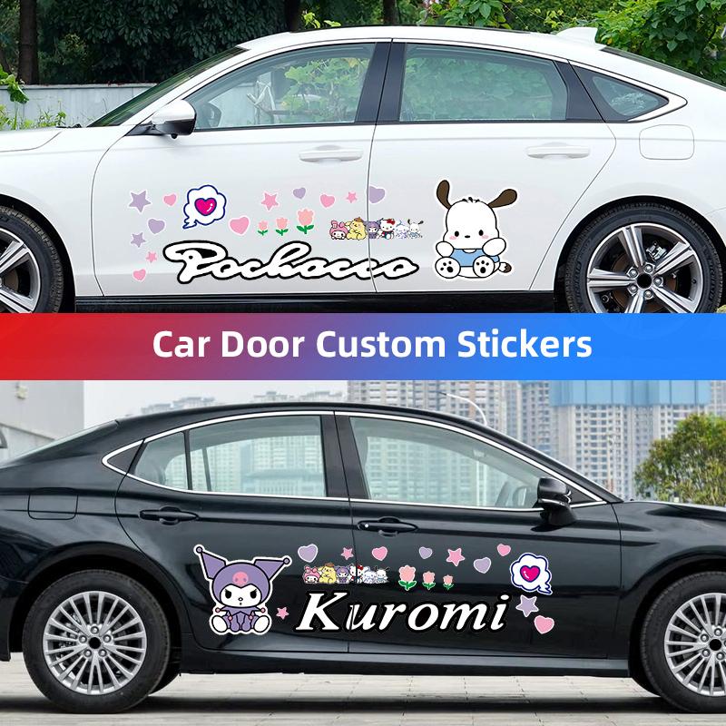 SKCW6 Sanrio Car Body Decoration Stickers Kawaii Cartoon Decal For Hyundai Volkswagen Toyota BMW Honda Jaguar Cadillac Alfa Romeo KIA