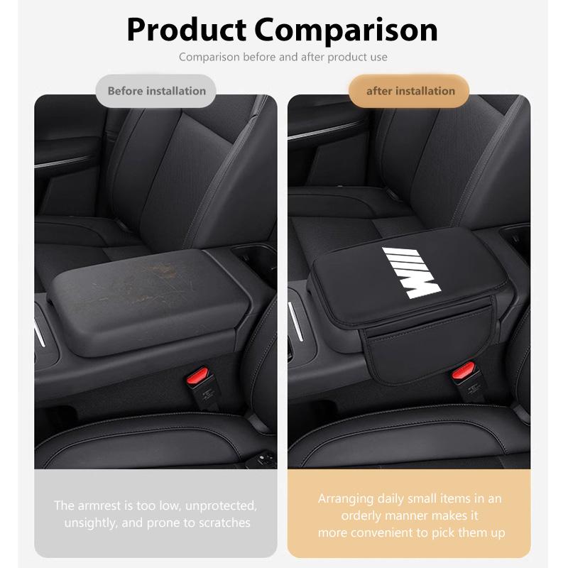 Car Armrest Box Cover Central Control Elbow Cushion Support Pad For BMW 1 3 5 7 Series M F01 F20 F10 F13 E52 E53 E60 E93 rlpf46