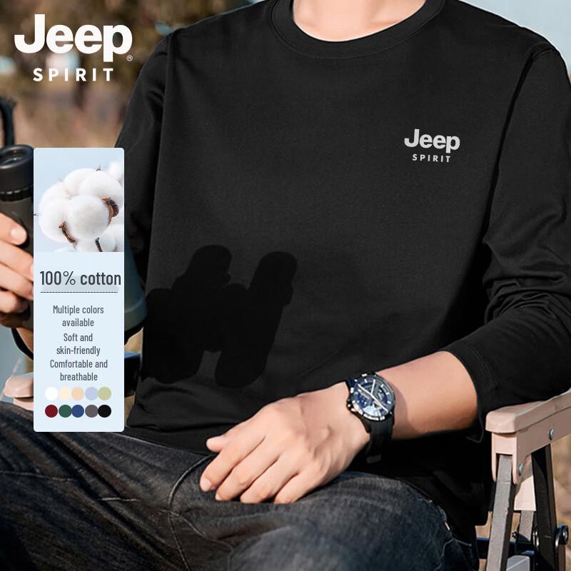 Мужская повседневная футболка с длинным рукавом JEEP SPIRIT с отражающим принтом