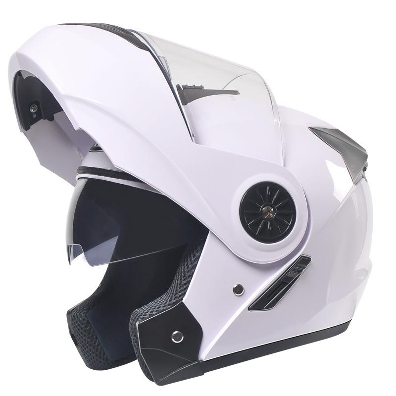 Full Face Helmets Jiekai Motorcycle Helmets Safe Double Visor Flip Up Helmet Casque Moto Racing 4 Season Motor Cycle MOTO Helmet