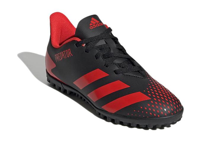 adidas Predator 20.4 TF J Нескользящие Устойчивые к истиранию Низкие Детские Футбольные Бутсы Черно-Красные Детские EF1956