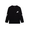Li Ning Logo Print Cotton Crew Neck Long Sleeve Sweatshirt Unisex Sweatshirt Black AHSSE29-2