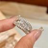 Роскошные кольца из муассанита маркиз с искусственным камнем, посеребренные 925 пробой, для женщин. Сертифицированное бриллиантовое обручальное кольцо. Подарок. Изящные ювелирные изделия