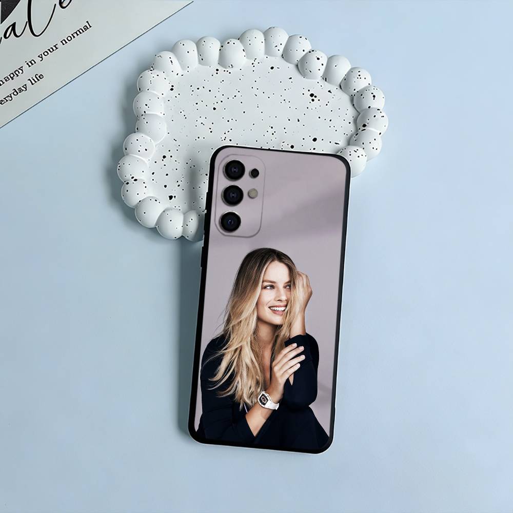Чехол для телефона M-R-Margot-Robbie для Samsung S25, S24, S21, S22, S23, S30, Ultra, S20, Plus, Fe, Lite, Черный Мягкий Силикон