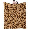 Trendy Leopard Print Blanket Flannel Blanket Throw Blanket Warm Blanket Gift Blanket Adult Sofa Decor