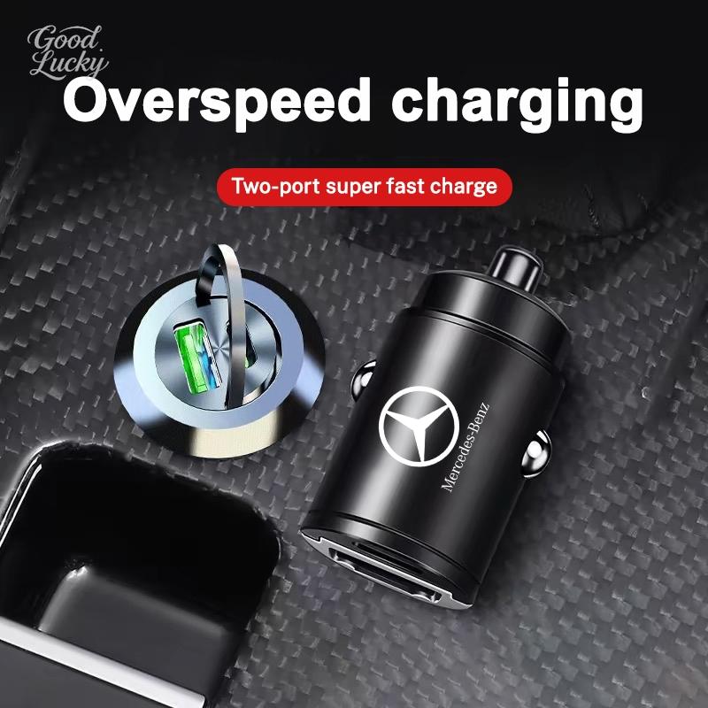 CQY1 100W Mini Car Pull Ring Fast Charging Car USB Type C Charger For Mercedes Benz C300 C250 C350 C Class W203 W204 C63 C180 C200