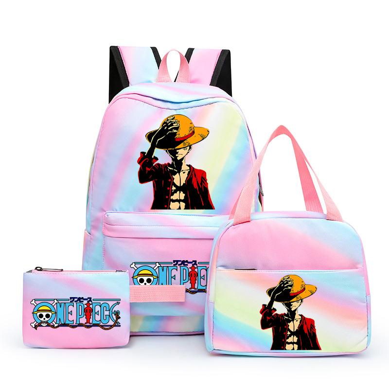 3 шт./компл. аниме цельный рюкзак с ланч-боксом пенал для школьников рюкзак для мальчиков и девочек мужчин и женщин дорожная сумка Mochila Rucksak