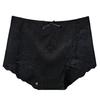 Women Underpants Hollow Out Super Breathable Soft Solid Color Mid Waist Anti-septic Elastic Flower Embroidery Lace