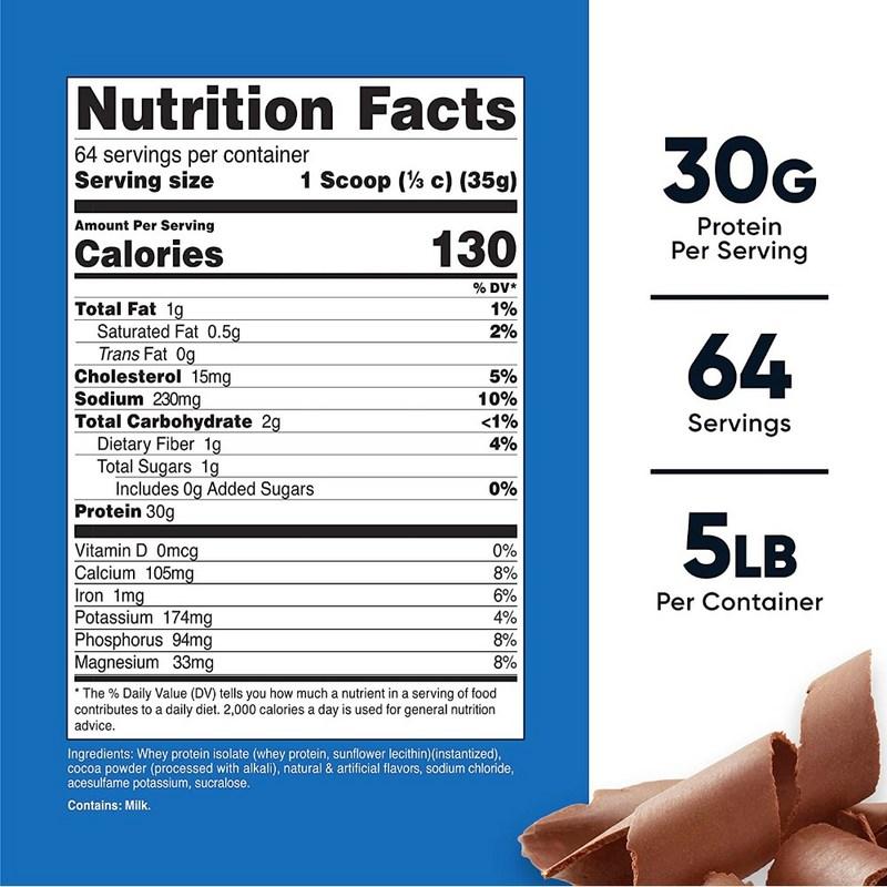 Nutricost Whey Protein Isolate Milk Chocolate Flavor, 2.268kg, 1 Piece