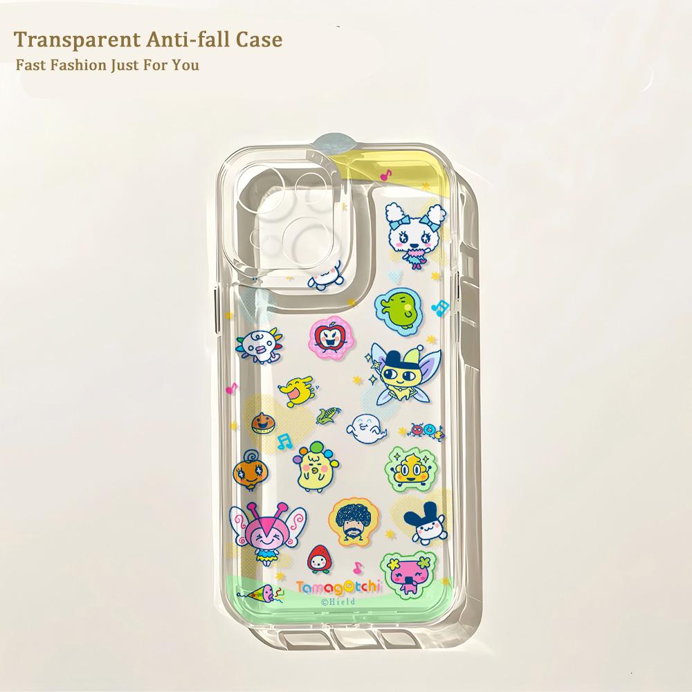 Милый чехол для телефона Tamagotchis для IPhone 17 16 16e 15 14 13 12 11 Mini Pro Max X XR XSMax 7 8 Air Plus Прозрачная задняя крышка