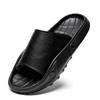 Fashion Male Comfortable Leather Slippers Homes In Indoor Slipper Summer Half Drag Mens Slip On Walking Shoes New Handmade Male Shoes