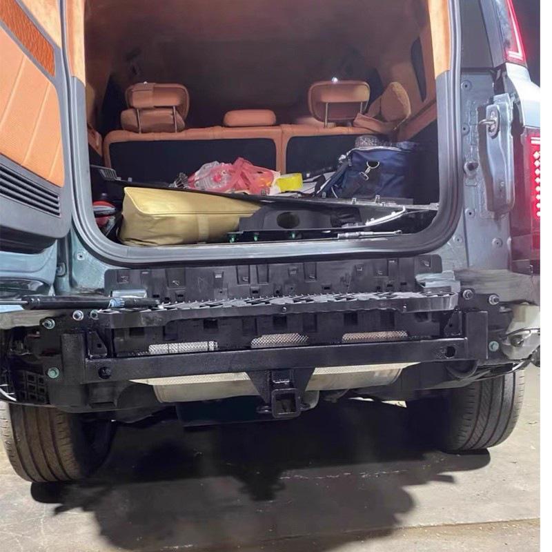 Compatible BYD U8 Trailer Hitch Wiring for Towing RVs, Motorcycles, Boats; Rear Bumper Anti-Collision Hook with Square Hole