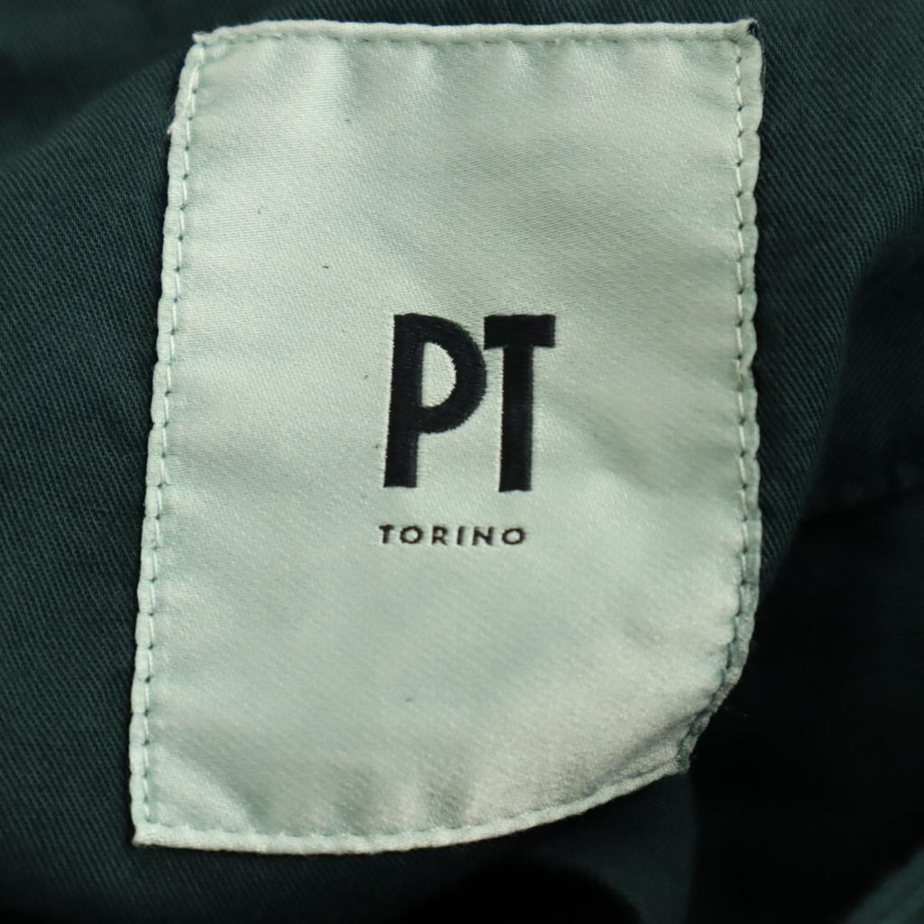 Неиспользованные брюки PT TORINO из ткани корд, 46, зеленый, система, мужские, б/у