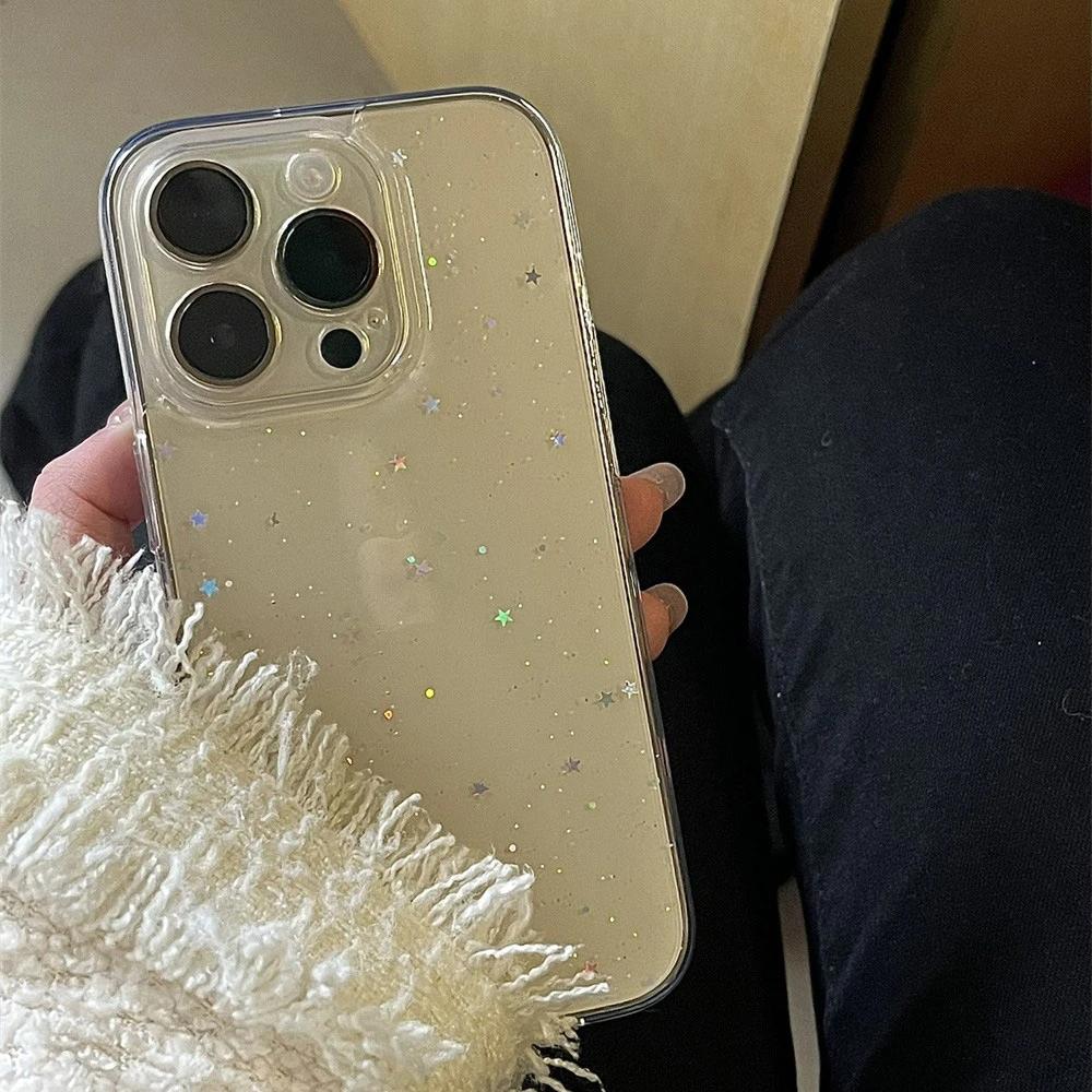 Роскошный Блестящий Чехол с Пайетками и Глиттером для iPhone 16 Pro Max 15 14 13 12 11 XR X XS 7 8 Plus, Порошковый Блестящий Чехол
