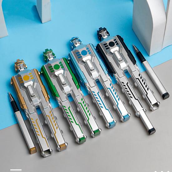 0.5mm Gel Pen Foldable Detachable Deformable Robot Shape Writing Ballpoint Pen for Boys