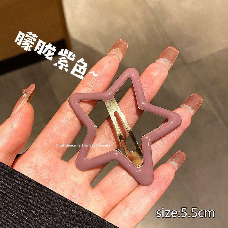 Новая заколка для волос Oil Drop Color BB - Милая заколка для волос в форме сердца и звезды для девочек