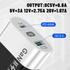 33-ваттное USB-зарядное устройство GaN: Быстрая зарядка QC 3.0 и PD, 9В/12В, стандарт США/ЕС