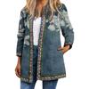 Винтажный этнический стиль принтованный пиджак большого размера, кардиган, женская одежда