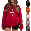 Women's Casual Fashion Christmas Print Long Sleeve O-Neck Sweatshirts Pullover Top