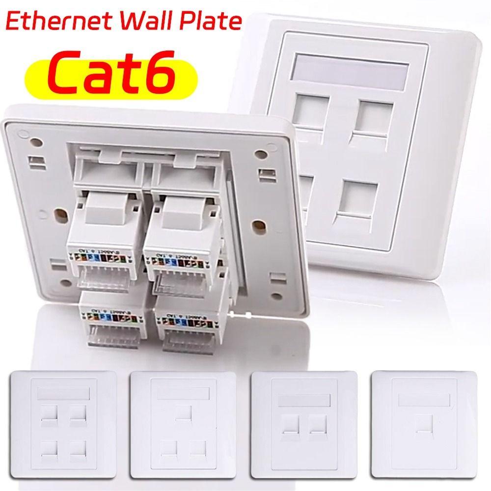 1Pcs CAT5E CAT6 CAT6A CAT7 CAT8 Network Wall Panel LAN Cable Connection