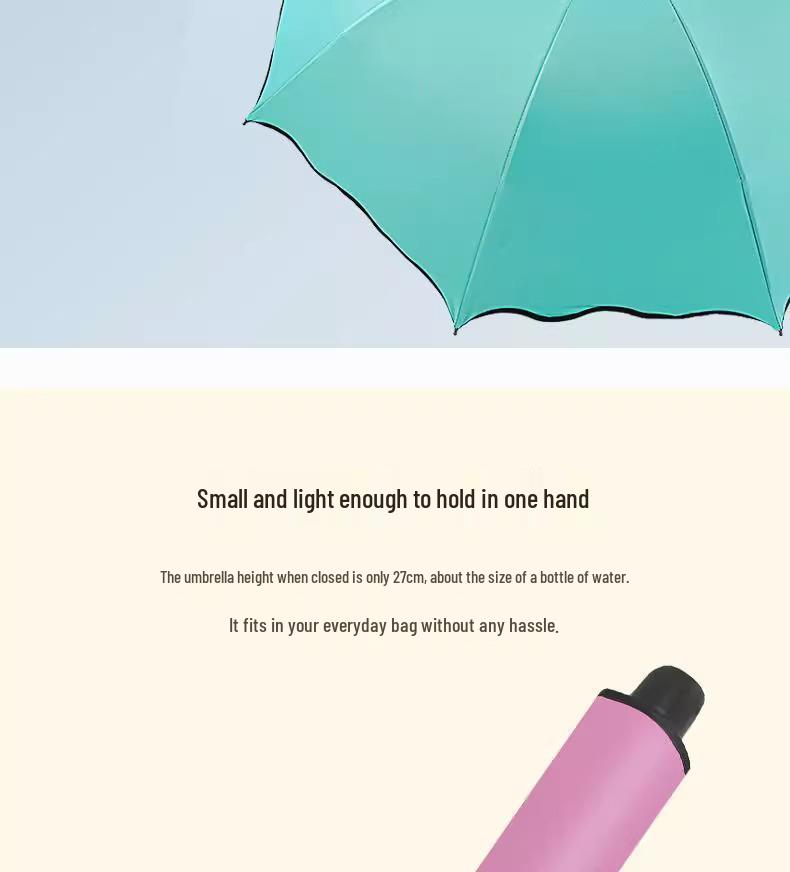 Rain or Shine: Color-Changing Three-Fold UV-Protective Umbrella