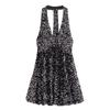 Spring 2025 Women's Sequin Halter Neck Backless Midi Dress