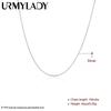 URMYLADY Серебро 925 пробы, 5 шт./лот, 16/18/20/22/24/26/28/30 дюймов, 1 мм, цепочка в виде змеи для женщин и мужчин, модные ювелирные изделия, подарок