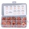 200Pcs Oil Drain Plug Gasket Red Copper Heating Processing 9 Types Oil Sealing Drain Plug Washer M5‑14