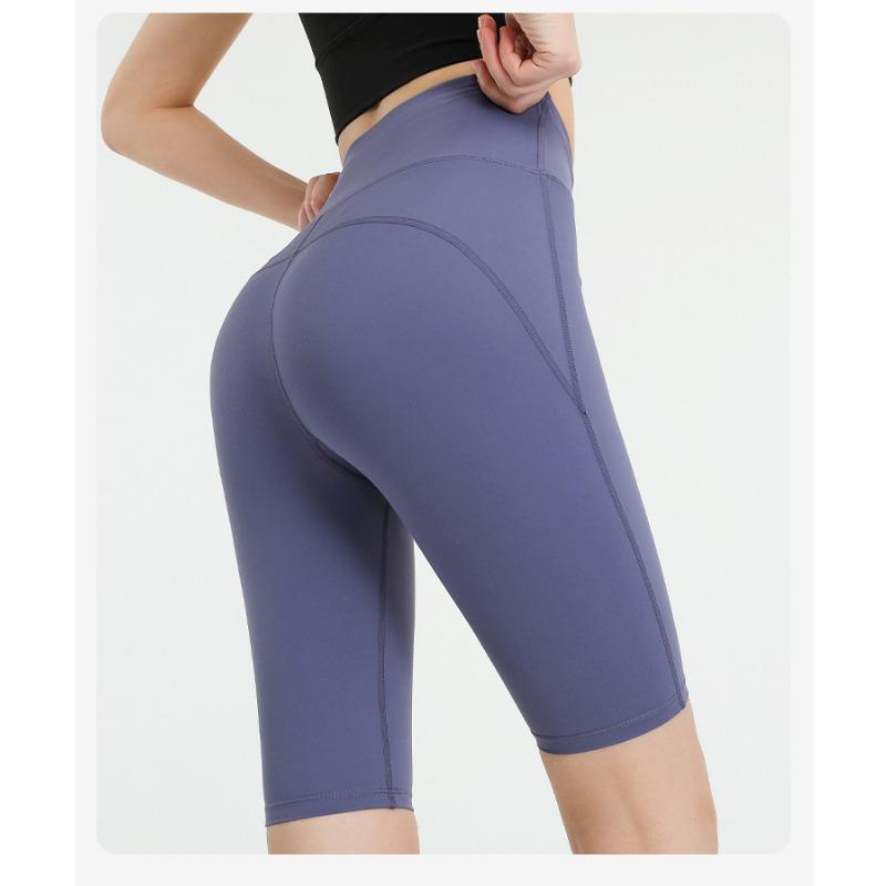 Женские дышащие брюки для йоги с высокой талией и подъемом бедер, эластичные, для похудения, с карманами