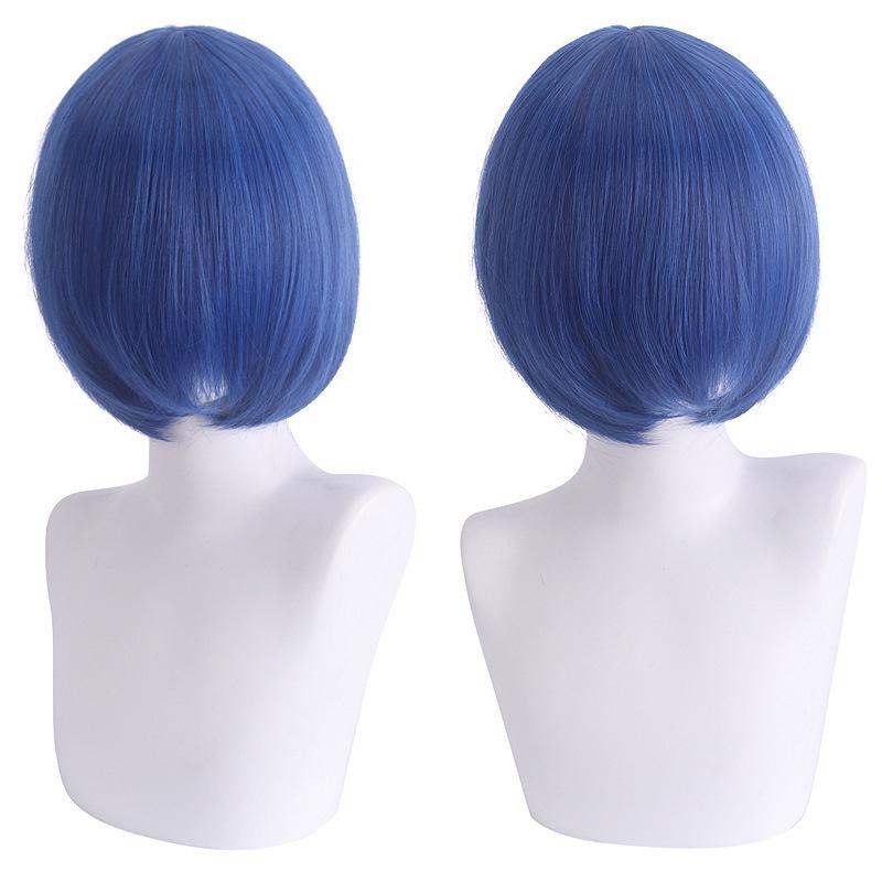 Cosplay Wig, Face-Controlling, Short Hair, Thickened Version, Face-Controlling Style, Colorful Synthetic Fiber Wig