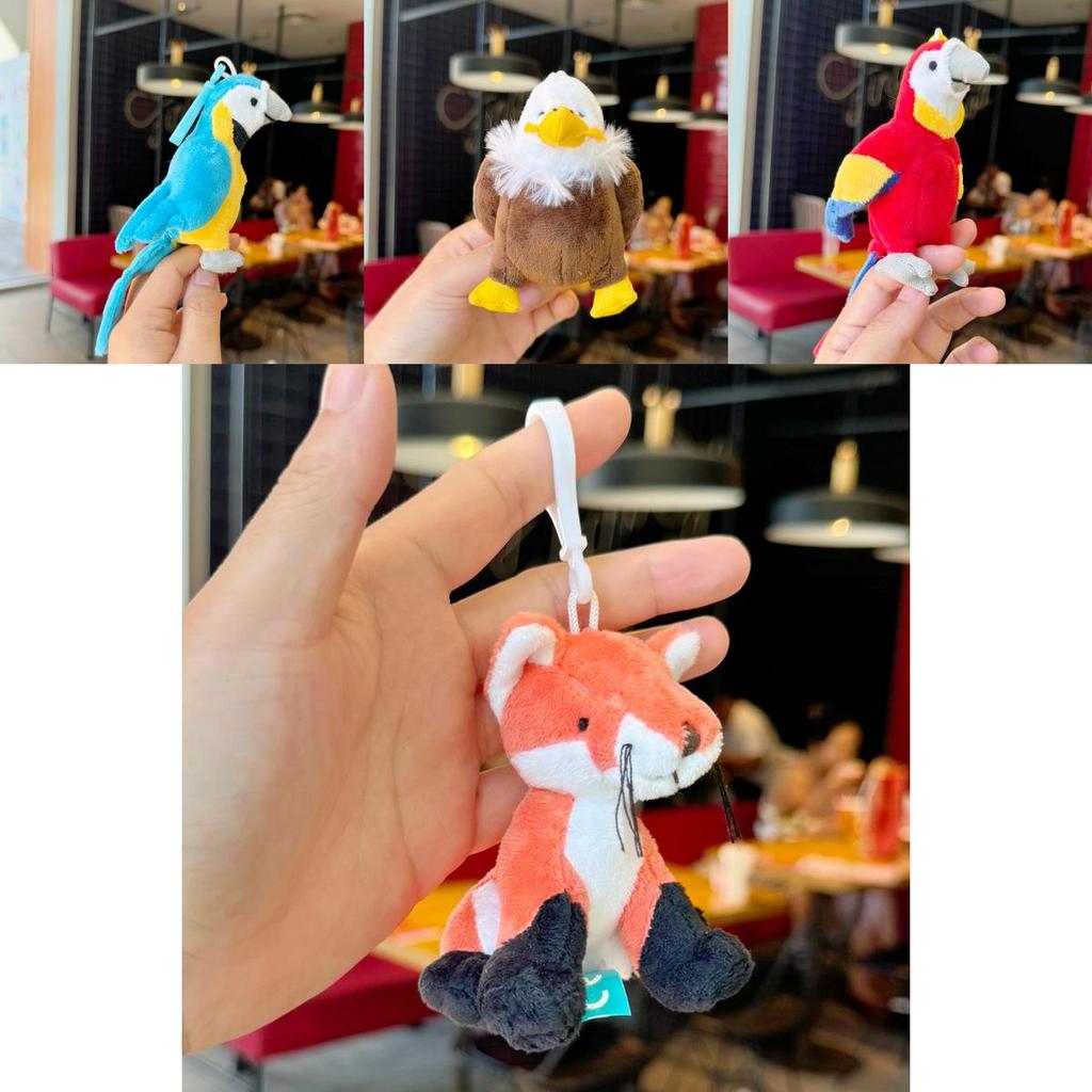 Forest Animal Plush Keychain With Pp Cotton Filling For Kids And Collectors