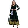 Halloween Costume Medieval Court Style, Retro Dark Green Dress Brave Legend Merida CO Cosplay