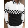 Spring Autumn Men Clothes Long Sleeve 3D Digital Print Sport Polo Shirt Men Lapel Golf Polo Shirt Tops