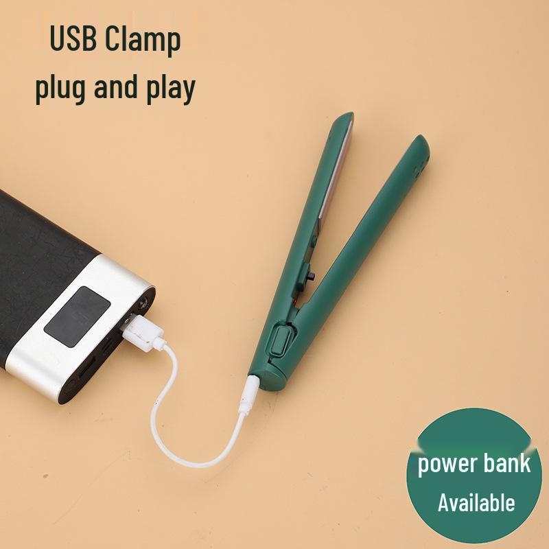 Беспроводной USB-утюжок для завивки и выпрямления двойного назначения, портативный, керамический, для ухода за волосами, без повреждений, контроль температуры