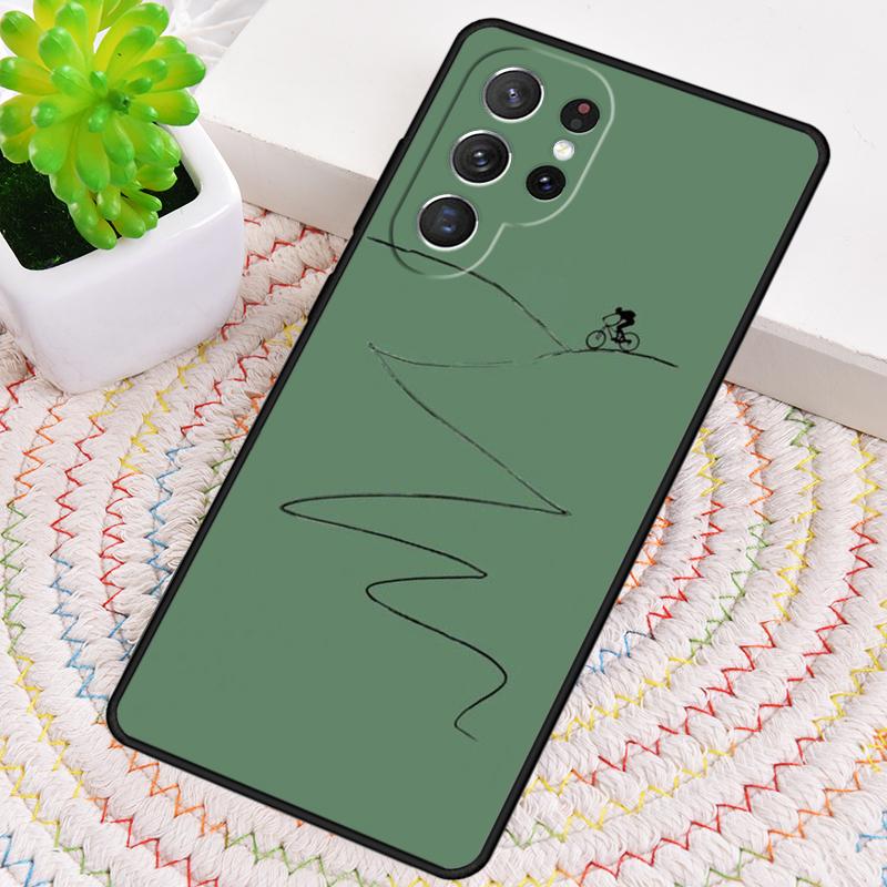 Mountain Bike Cycling art Silicone Phone Case For Samsung Galaxy note 10 pro S26 S25 S24 S23 S22 S21 Plus S25Ultra Capa Cover