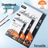 BoYiXuan 24-Page Coilbound Artist Sketchbook - Thickened, Portable, Easy-to-Carry for Drawing