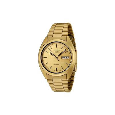 Классические консервы SEIKO5 Автоматический механический механизм Ремешок из нержавеющей стали Часы SNXL72K1