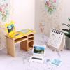 3Pcs/Set 1:12 Dollhouse Miniature Folding Laptop Model Computer Tablet Phone Set Doll House Office Scene Home Decor Toy