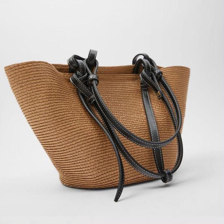 Yogodlns Женские летние пляжные соломенные сумки-корзины, повседневные сумки из ротанга большой емкости, женские брендовые дизайнерские сумки, плетеные тканые сумки на плечо