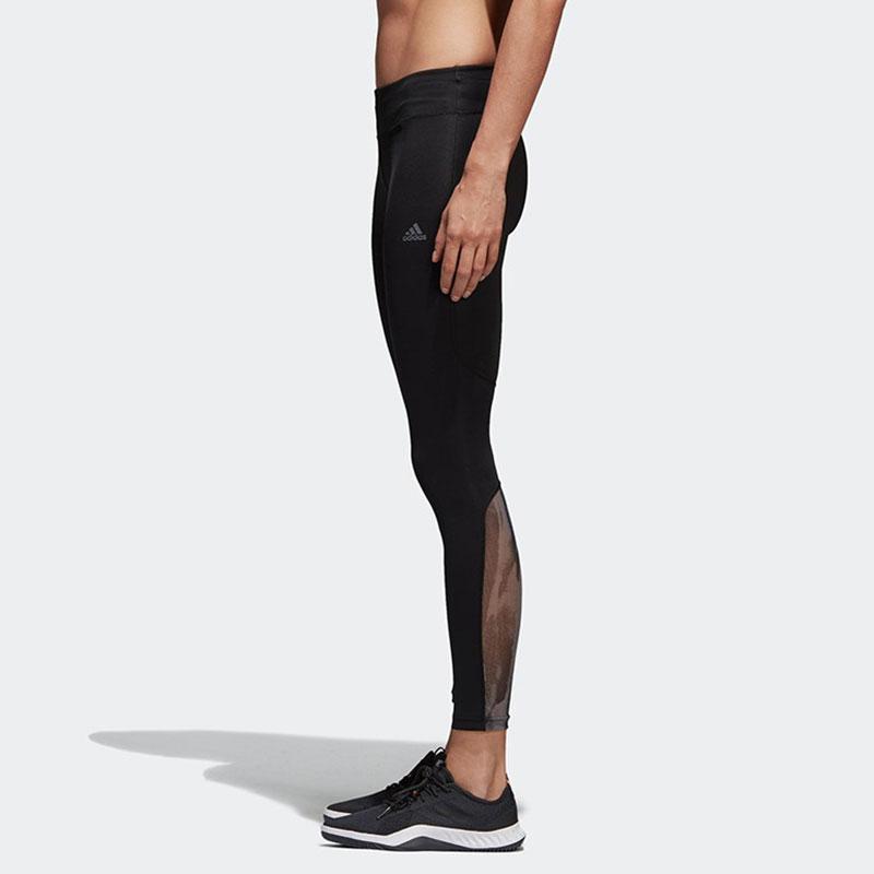 Adidas D2M RR Run PL Slim Fit Quick Dry Comfortable Solid Color 3/4 Sports Брюки женские низ черный CF4591