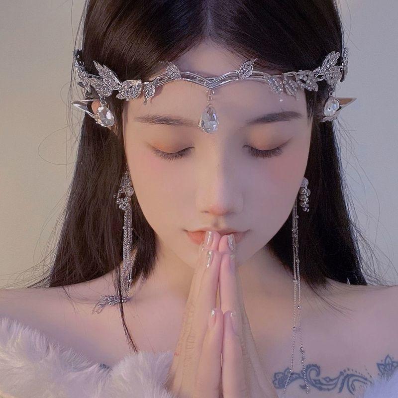 Свадебная тиара для волос, хрустальная свадебная тиара, Корона, серебряный цвет, диадема, вуаль, диадемы, свадебные аксессуары для волос, головные уборы, украшения на голову