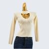 Export Cut Label High Quality Half Turtleneck Cut Out Pure Color Silm Short Pullover Long Sleeves Bottoming Shirt Women's Knitting Sweater