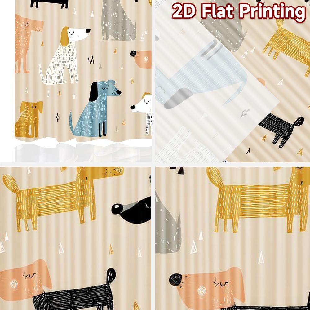 2D flat Photography Backdrop Scene Backdrop Cute Coon Dogs 100% Polyester Family Party for Suitable for indoor and outdoor
