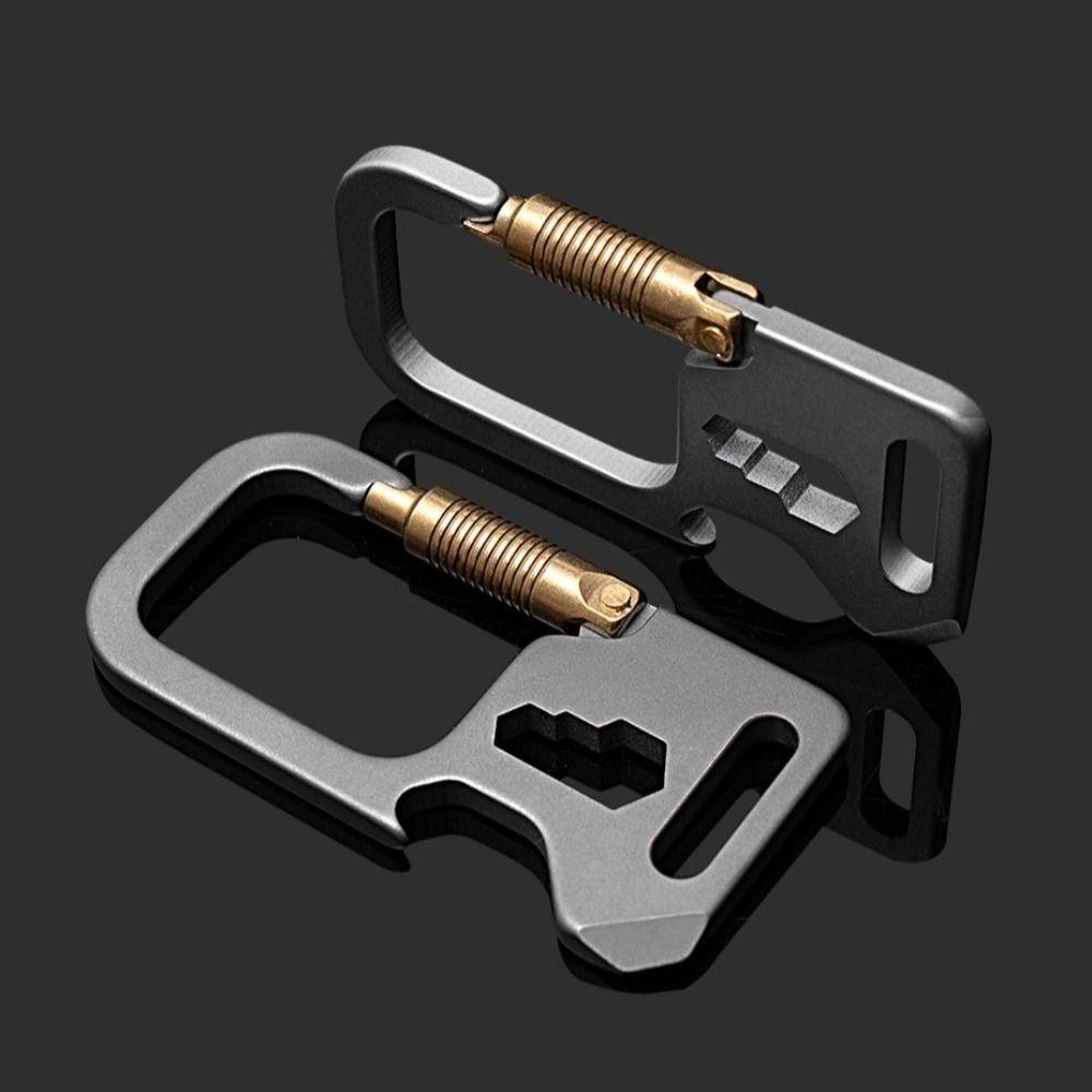 Титановый цинк Сплав цинка Автомобильный брелок Брелок Открывалка для бутылок Прочный Держатель для ключей Поход