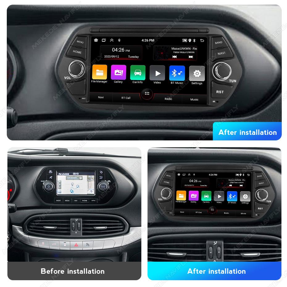 Navifly For FIAT TIPO EGEA 2015-2017 Car Radio Multimedia Video Player Navigation Carplay Stereo GPS Android Auto Systems 2din